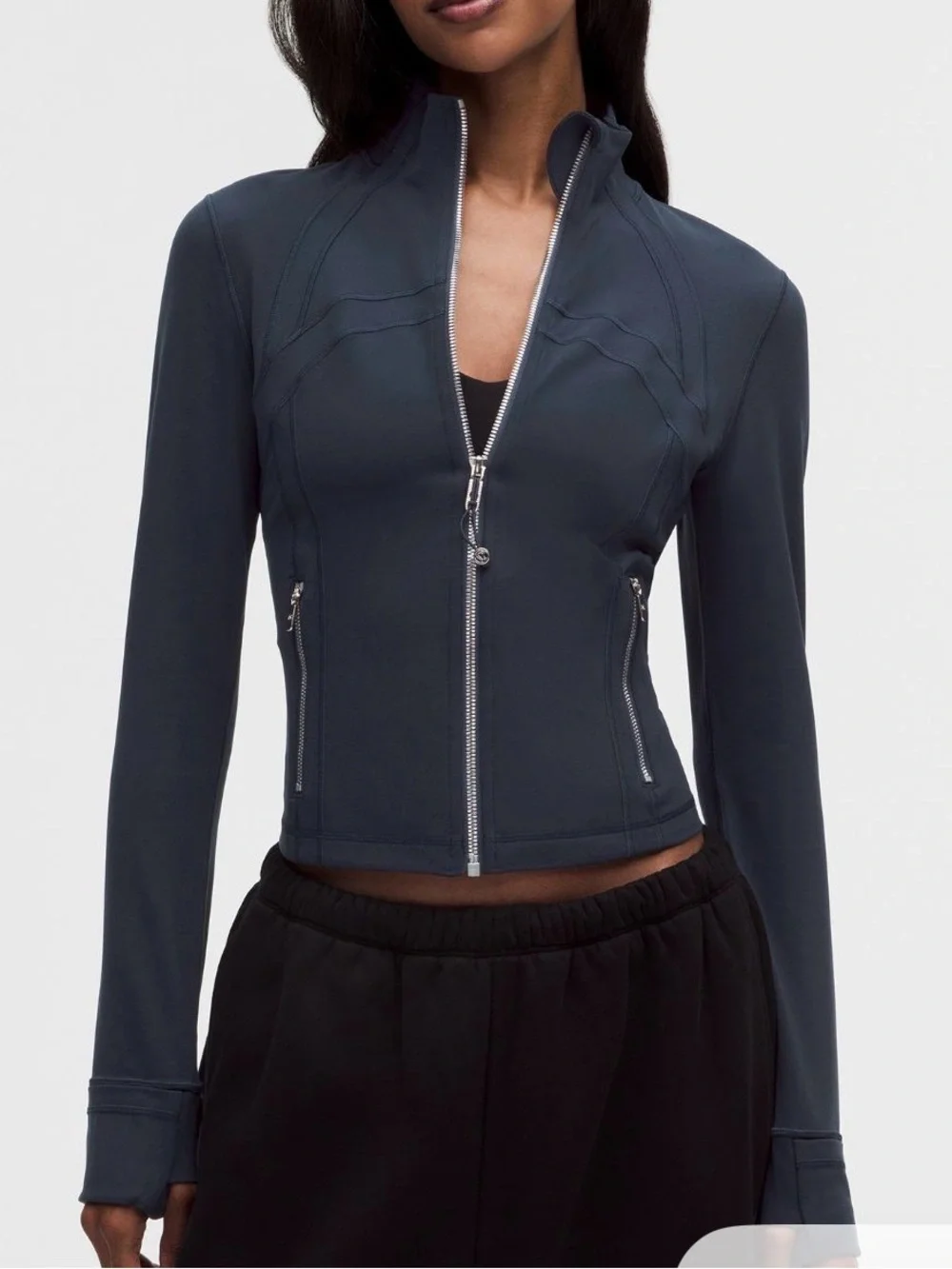 lululemon athletica Navy Slim Zip Utility Jacket